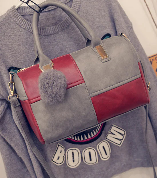 Fashionable Boston Bag with Zipper - New Women's Tote