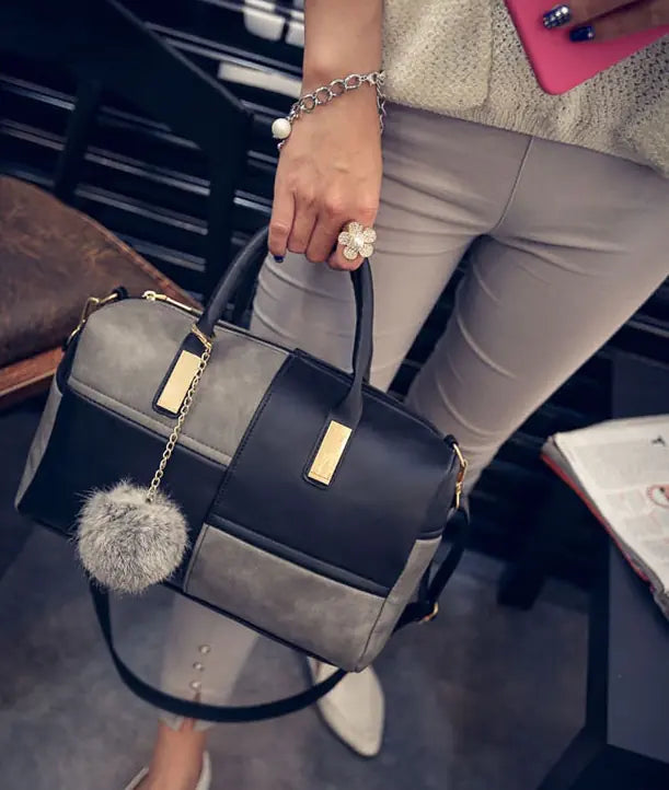 Fashionable Boston Bag with Zipper - New Women's Tote